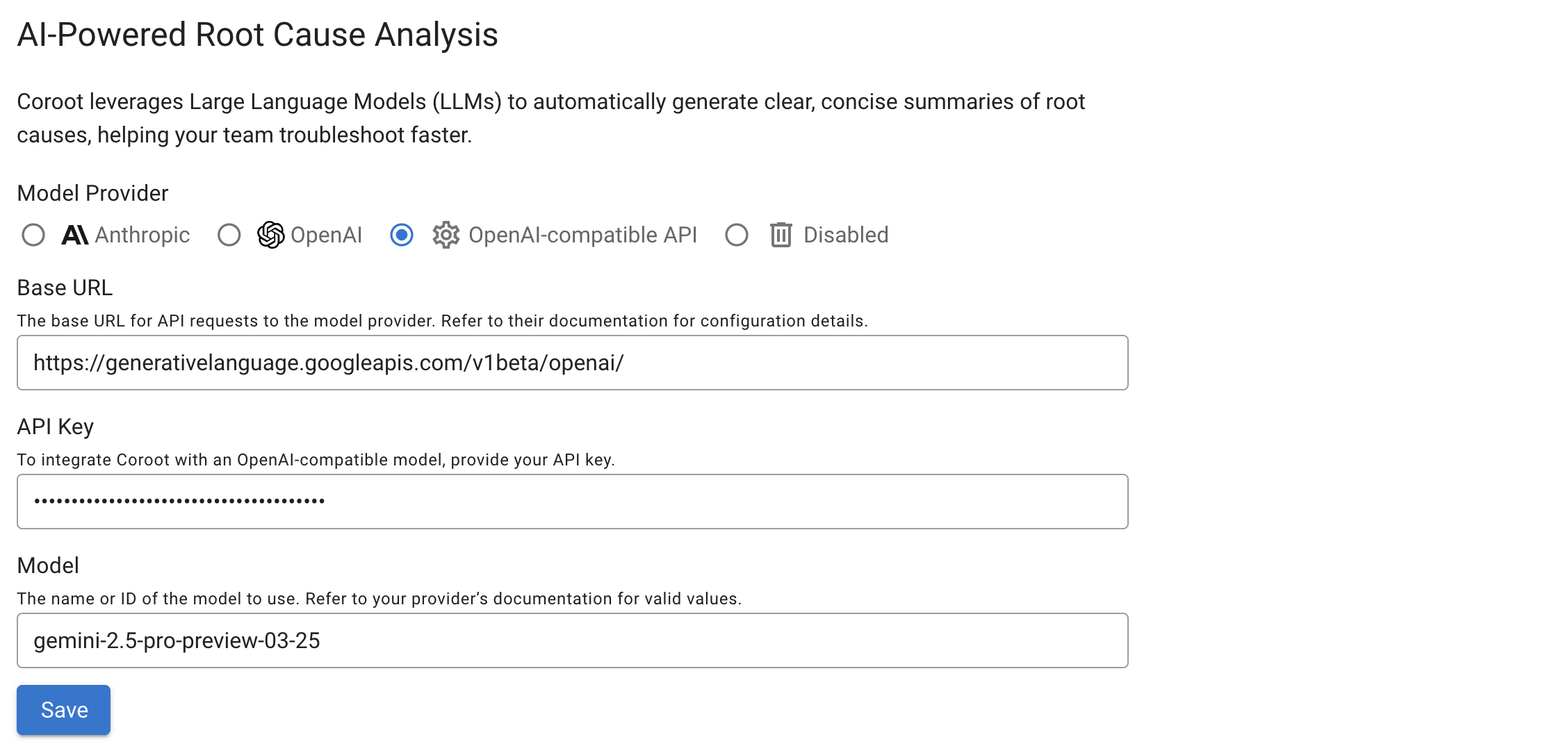 OpenAI-compatible API