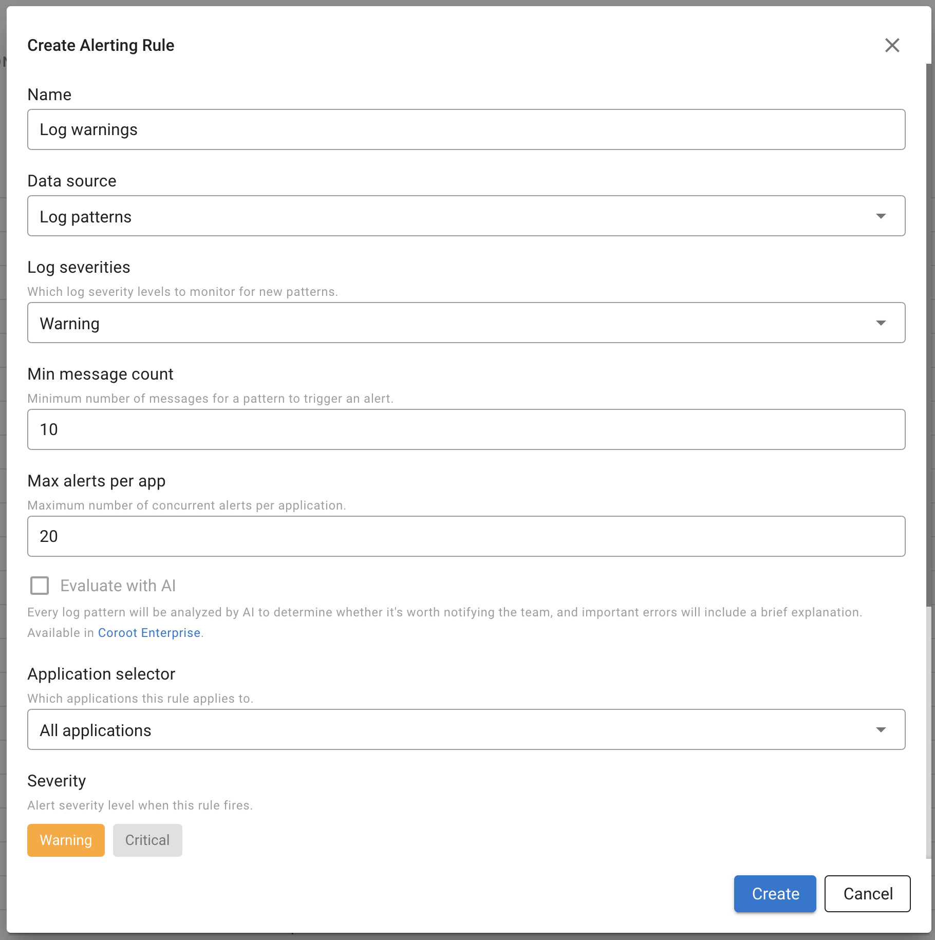 Create Alerting Rule