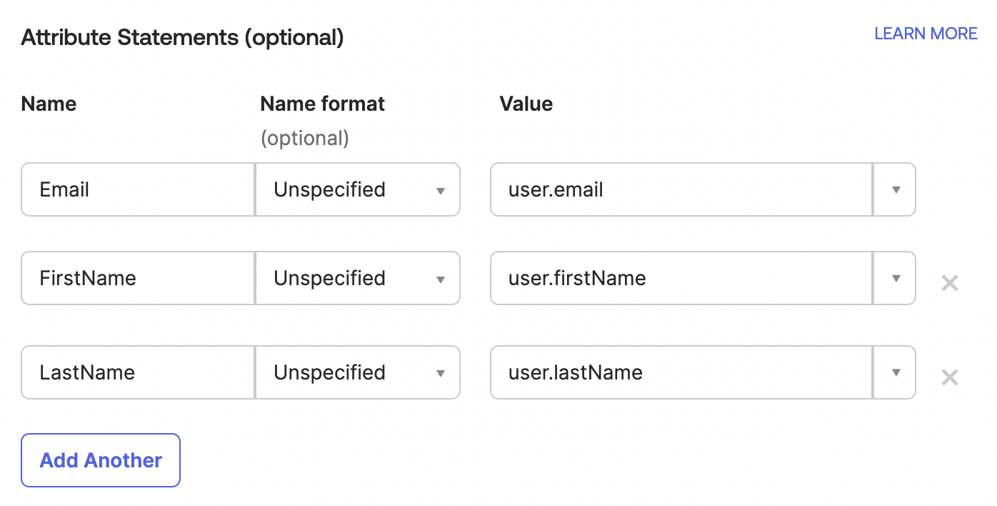 Okta SAML attributes